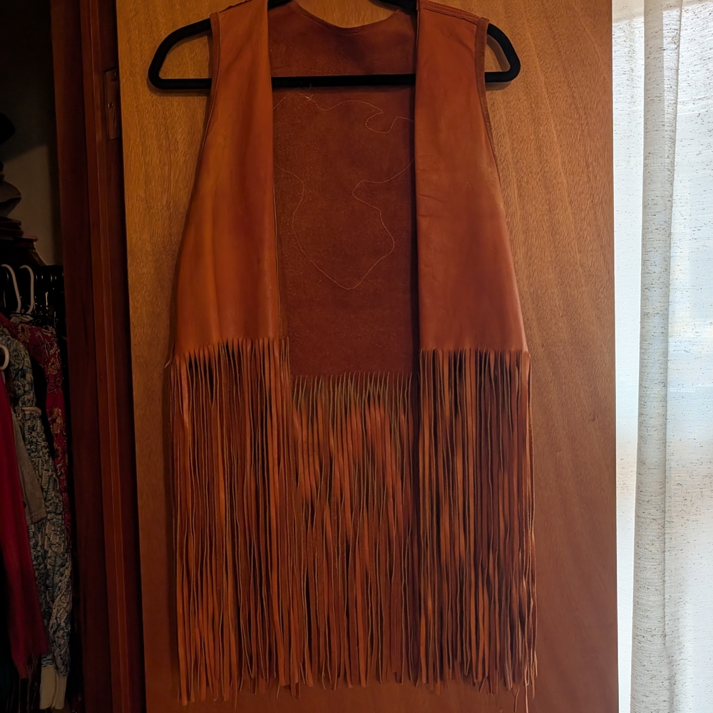 Brown Fringe Vest